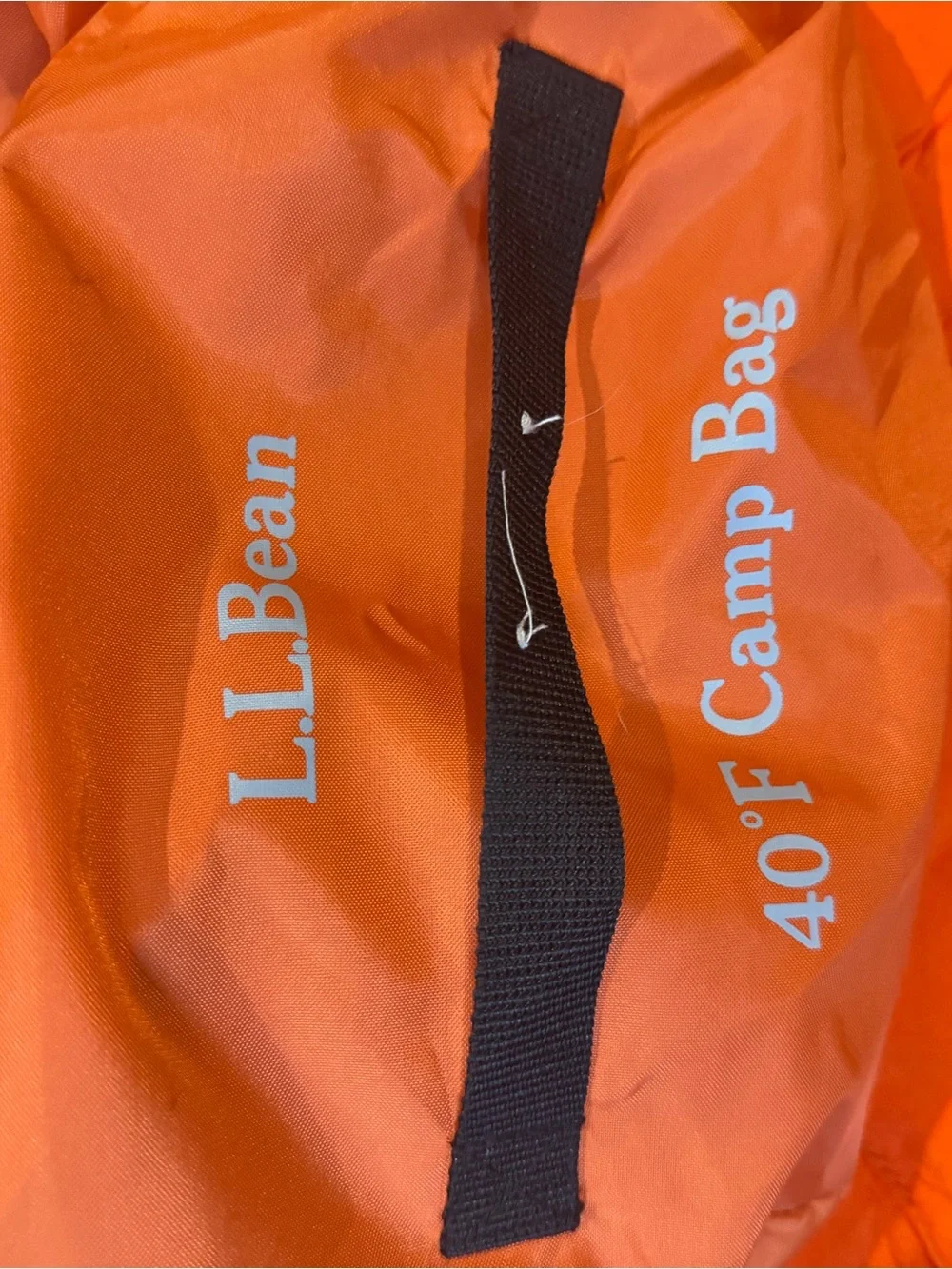 L.L. Bean Bright Orange Packable Sleeping Bag